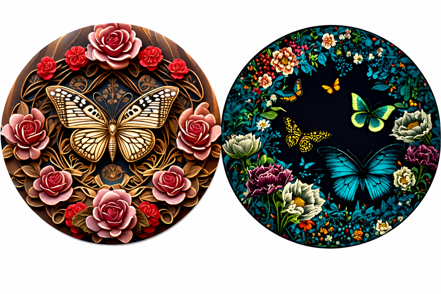 Round Butterfly Wooden Puzzles