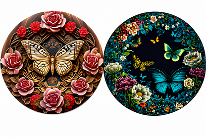 Round Butterfly Wooden Puzzles