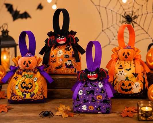 Halloween Funny Pumpkin Canvas Bag For Trick-or-Treating