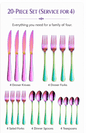 Rainbow Stainless Steel Flatware – Individual Pieces & Place Setting Sets