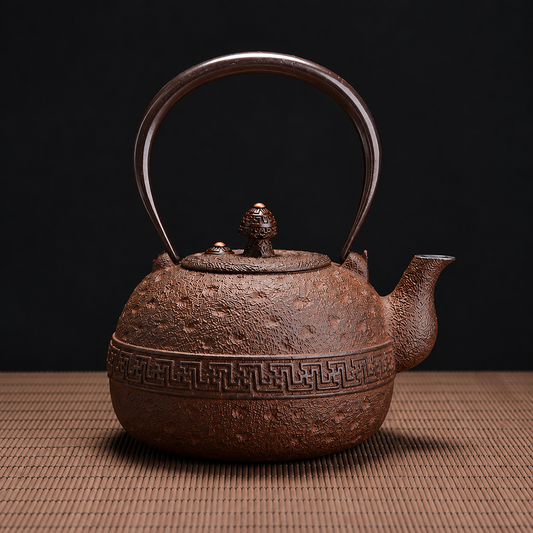 Cast iron teapot