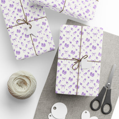 Lavender Baby Keepsakes Wrapping Paper