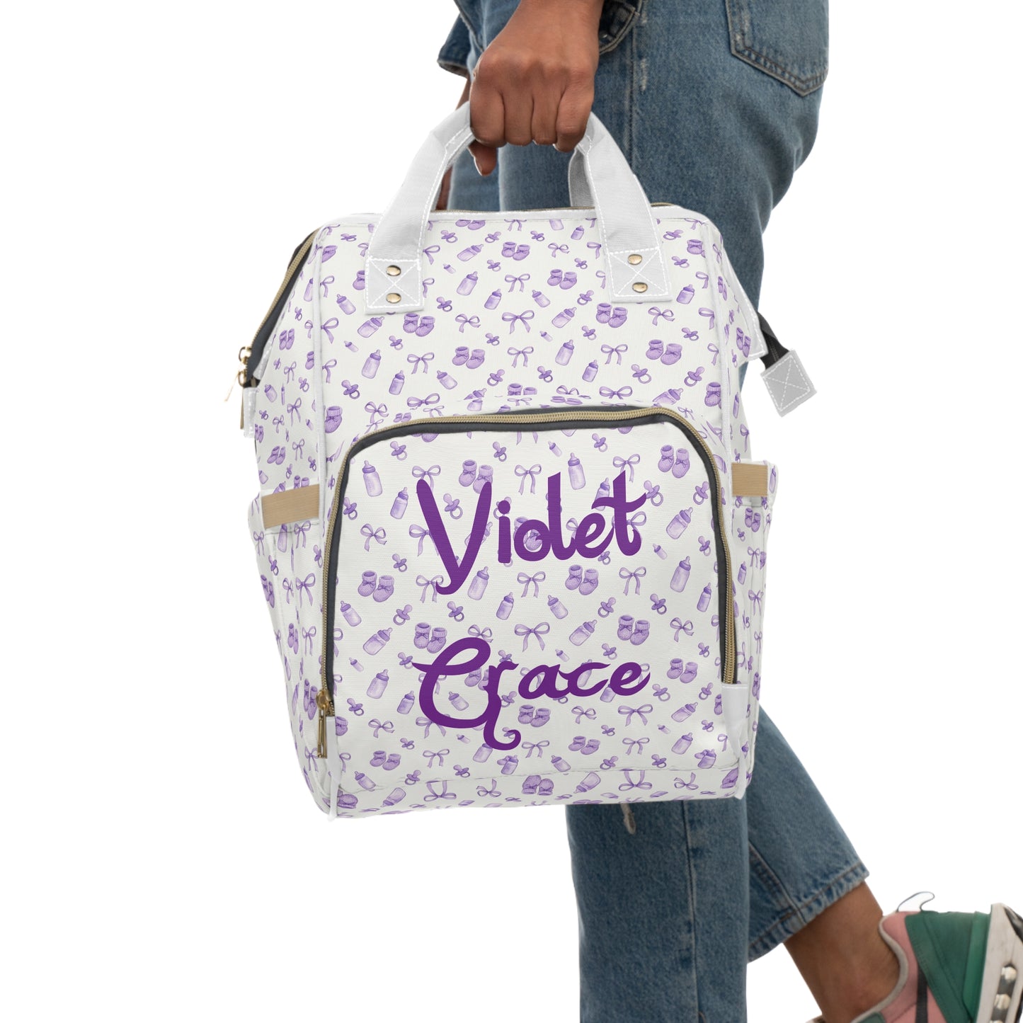 Lavender Baby Keepsakes Diaper Backpack – Personalized