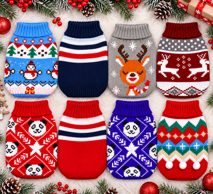 Christmas Knit Pet Sweater – Festive Holiday Designs for Dogs