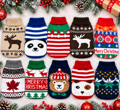 Christmas Knit Pet Sweaters – Festive Holiday Dog Sweaters