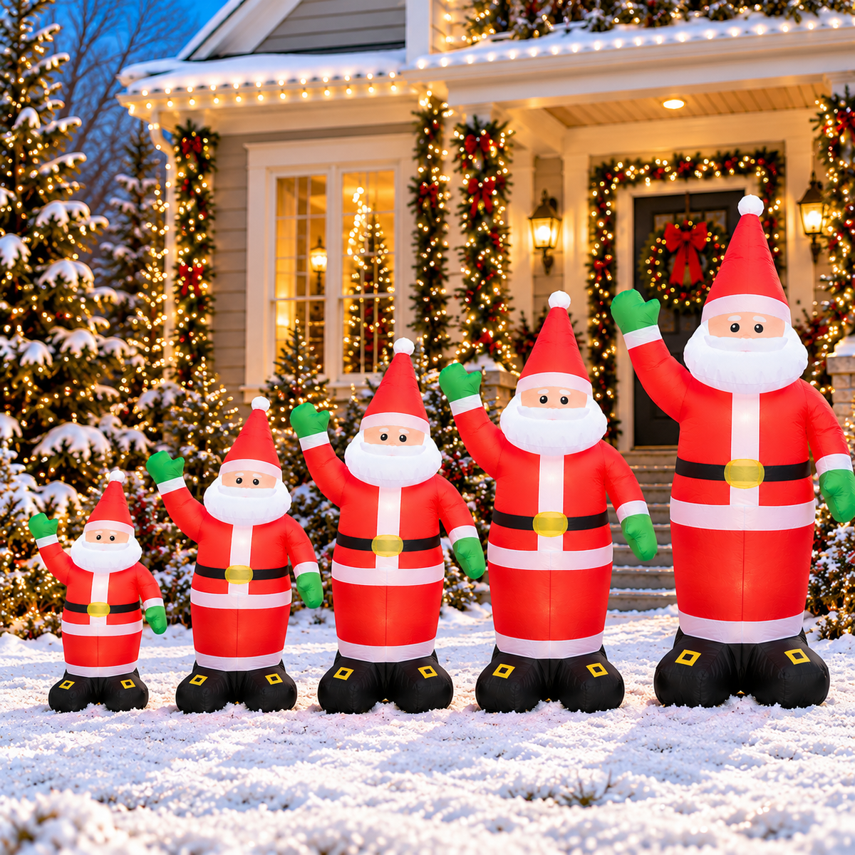 Inflatable Santa Claus Christmas Decoration – Multiple Sizes