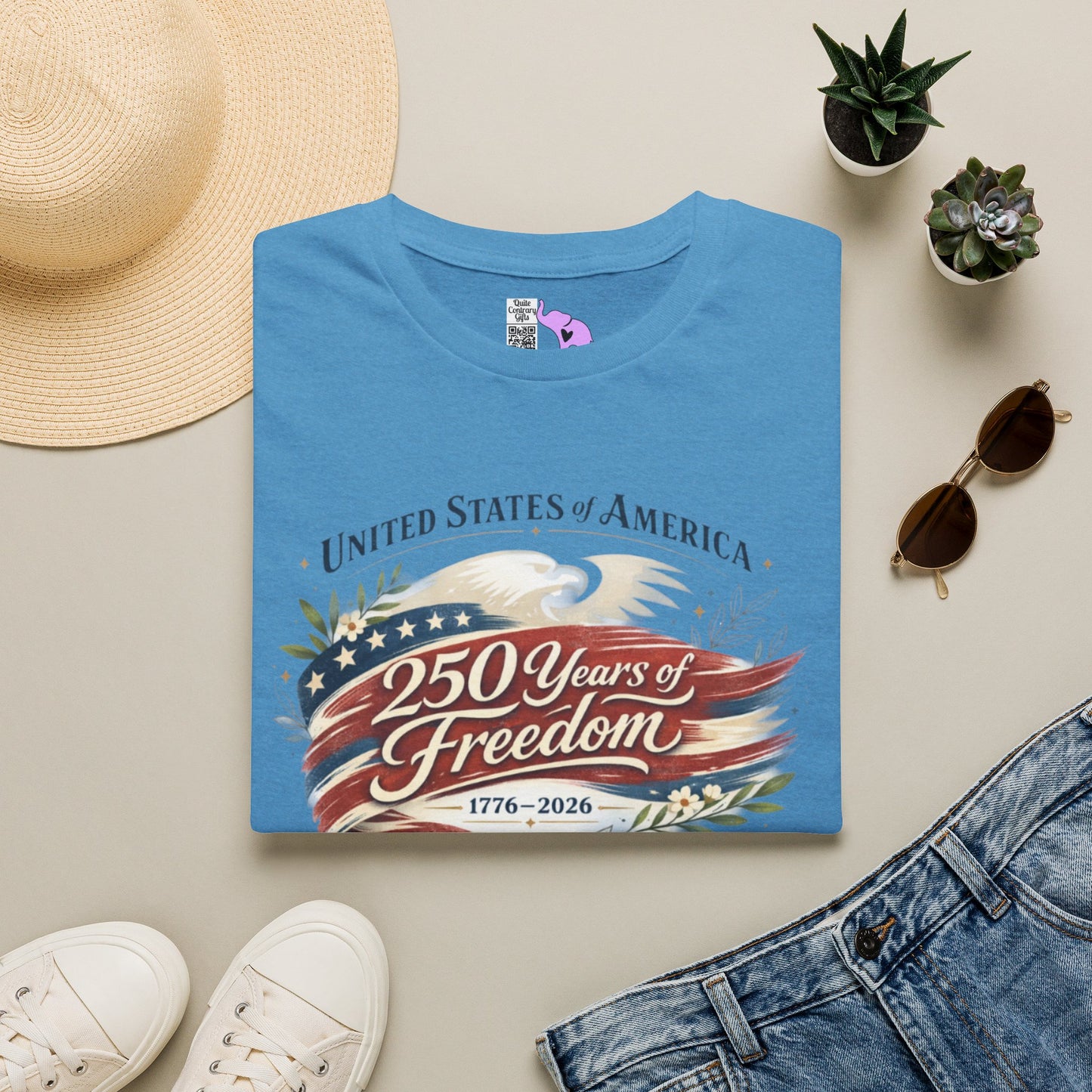Vintage USA 250 Years of Freedom 1776-2026 Adult T-shirt