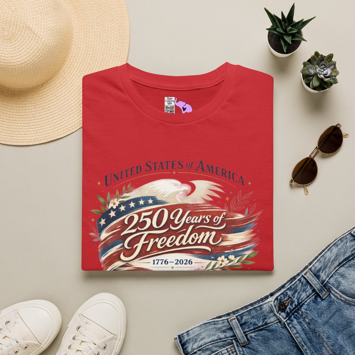Vintage USA 250 Years of Freedom 1776-2026 Adult T-shirt
