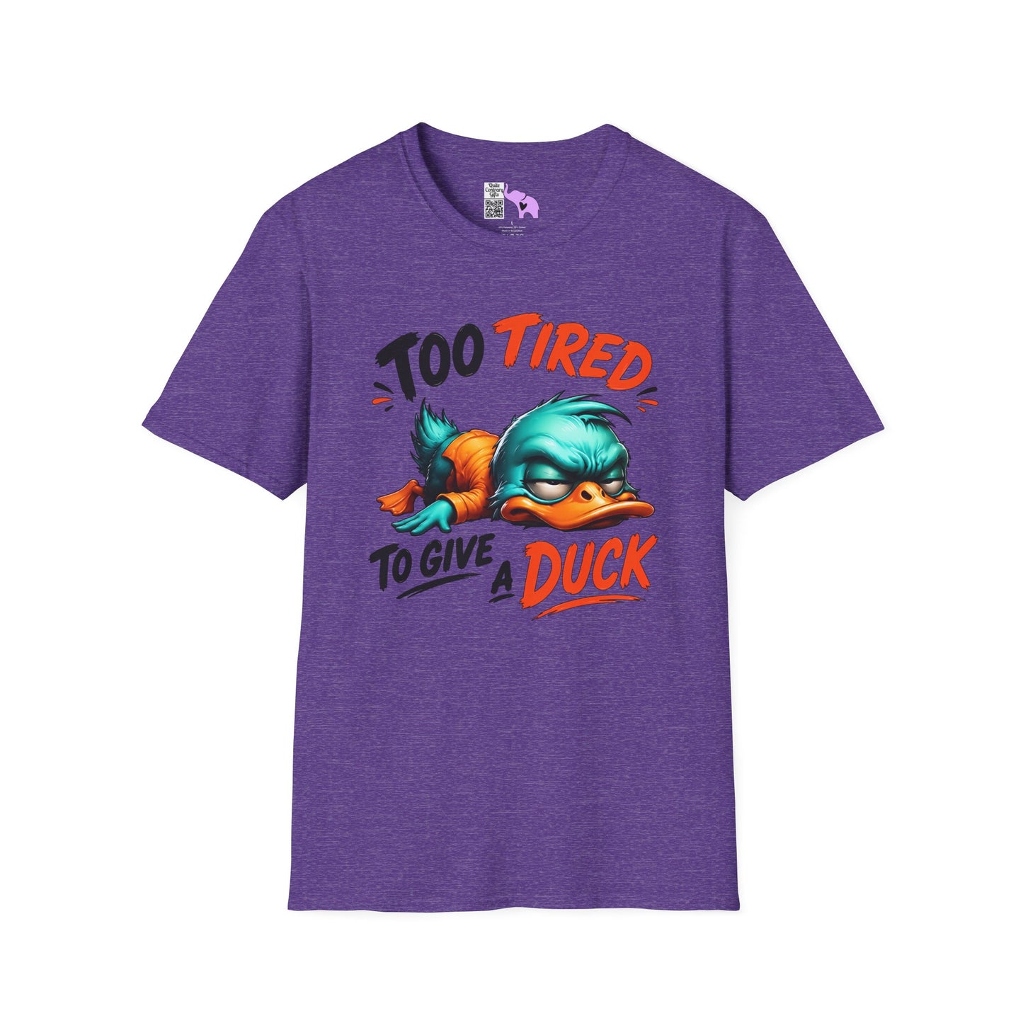 Too Tired To Give A Duck Adult T-shirt