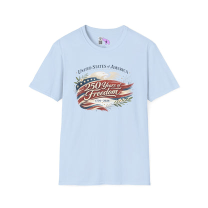 Vintage USA 250 Years of Freedom 1776-2026 Adult T-shirt