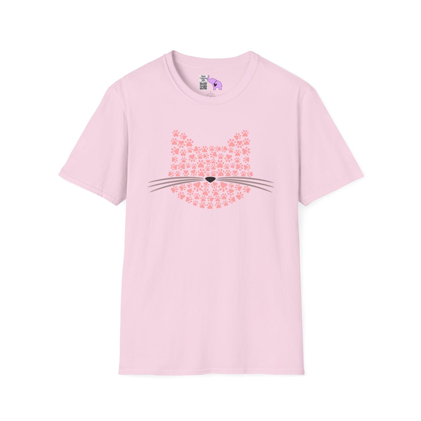 Pawprint Cat Portrait Adult T-shirt