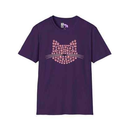 Pawprint Cat Portrait Adult T-shirt