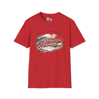 Vintage USA 250 Years of Freedom 1776-2026 Adult T-shirt