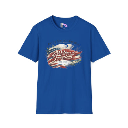 Vintage USA 250 Years of Freedom 1776-2026 Adult T-shirt