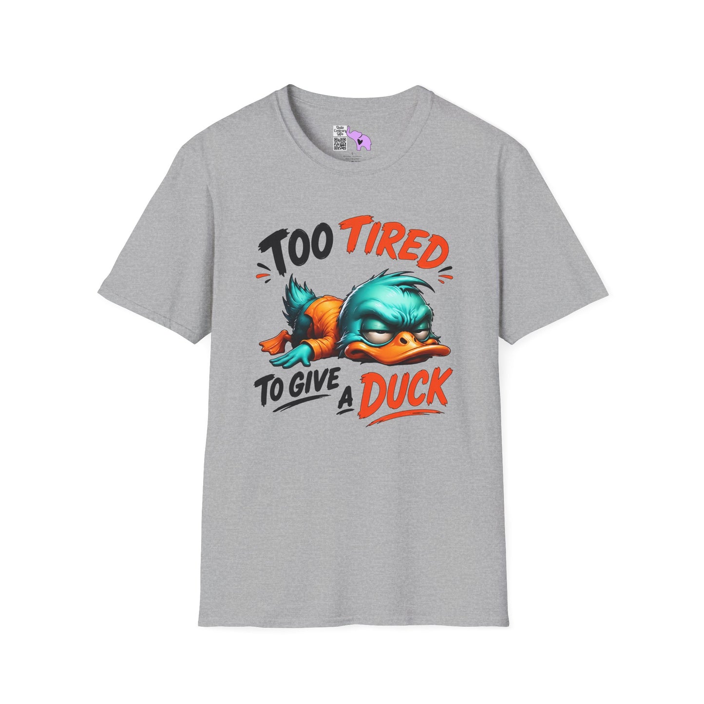 Too Tired To Give A Duck Adult T-shirt