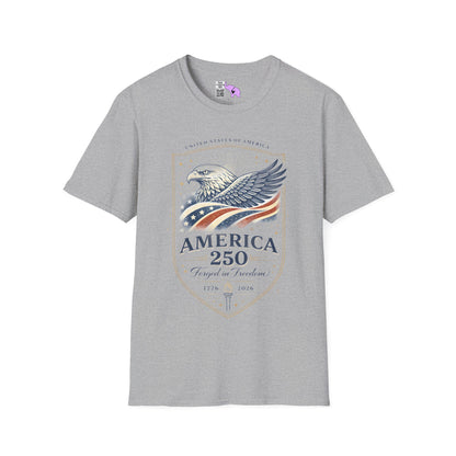 America 250 Forged in Freedom 1776-2026 Adult T-shirt