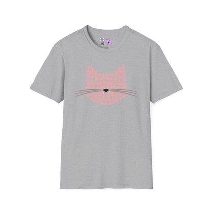 Pawprint Cat Portrait Adult T-shirt