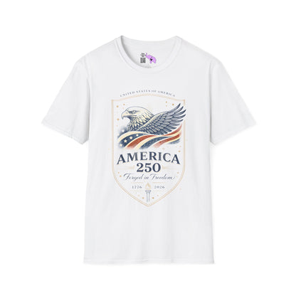 America 250 Forged in Freedom 1776-2026 Adult T-shirt