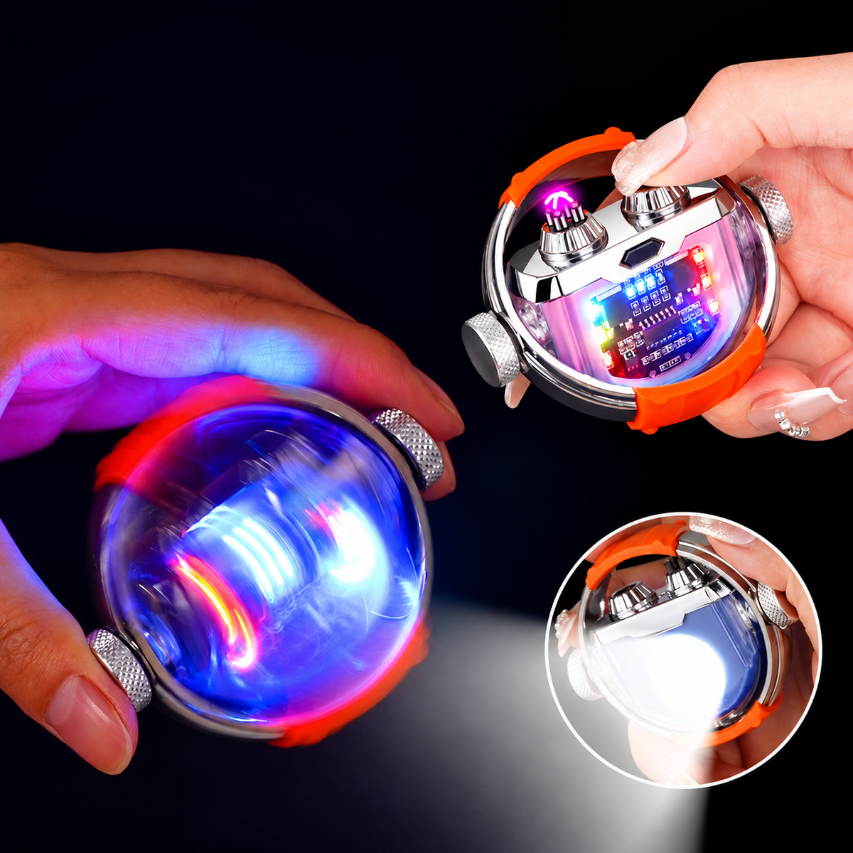 USB Rechargeable Plasma Arc Lighter with LED Lights – Windproof Electric Lighter