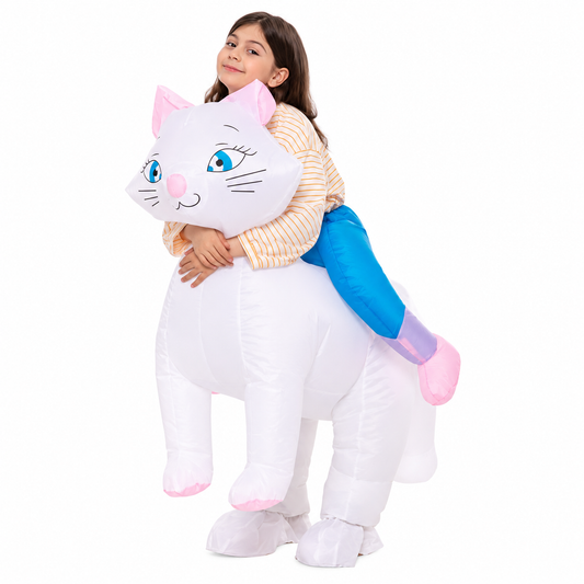 Kids Inflatable White Cat Costume
