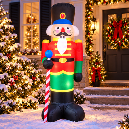 5.9 FT Nutcracker Soldier Christmas Inflatable Yard Decoration