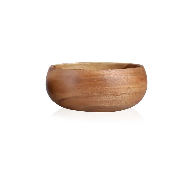 Natural Acacia Wood Bowl And Plate Dinnerware Set