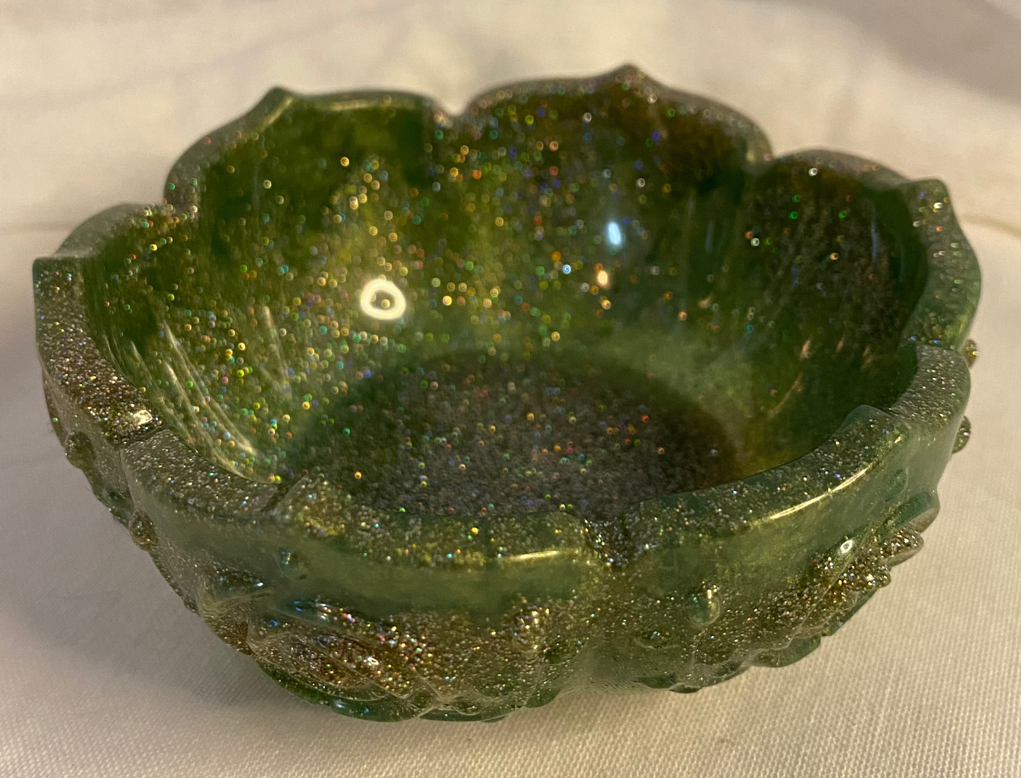 Small Resin Bowl w/Flowers