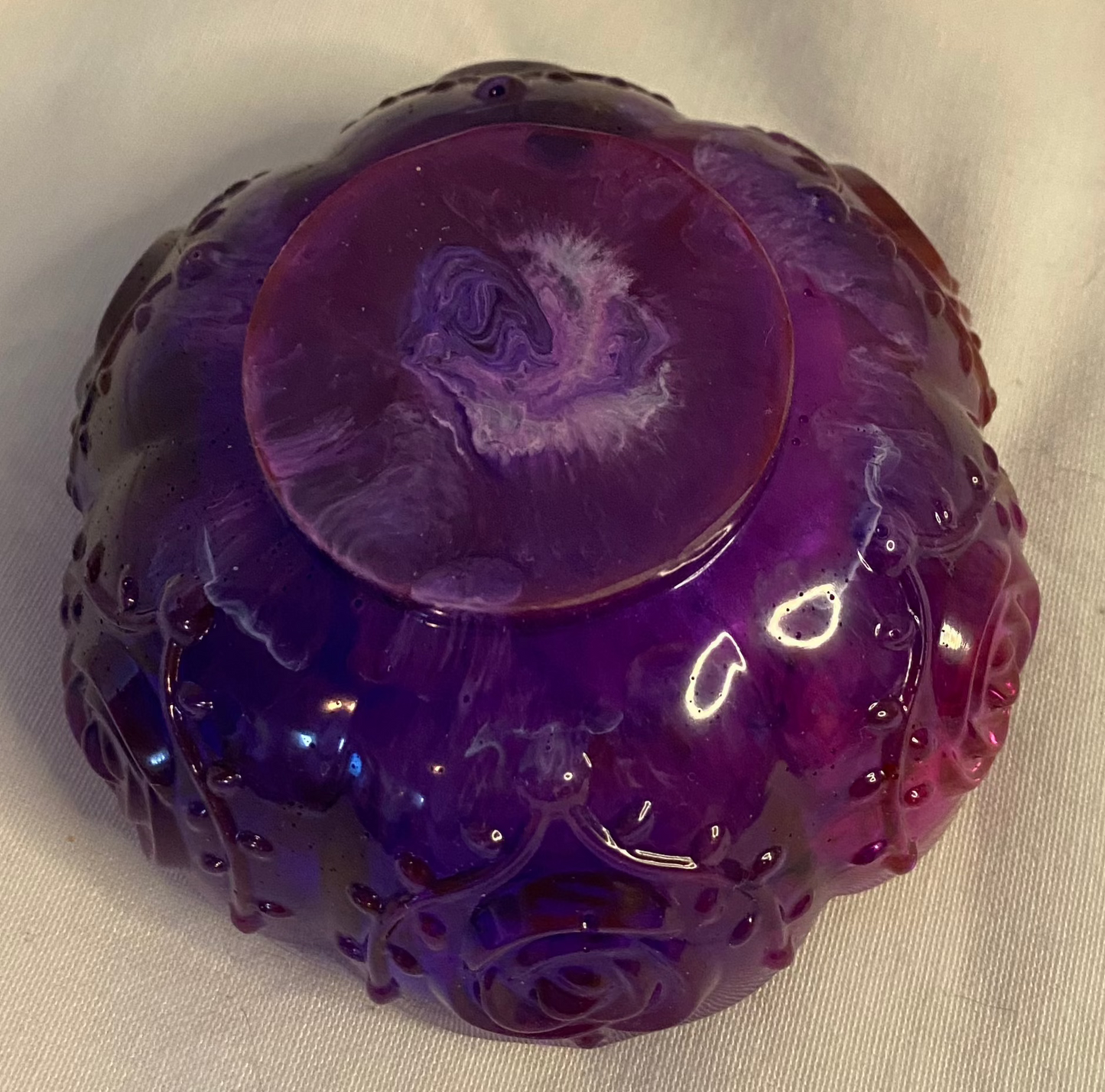 Small Resin Bowl w/Flowers