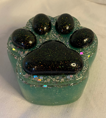 Paw Print Resin Trinket Box