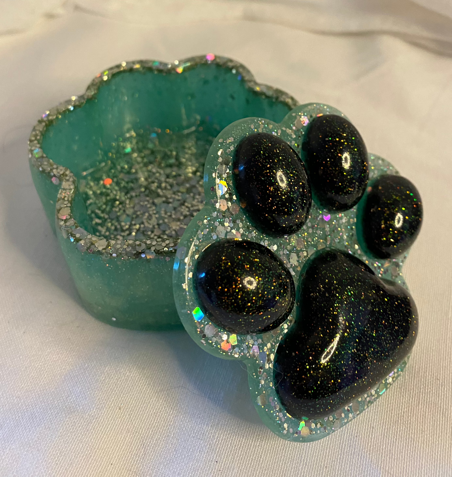 Paw Print Resin Trinket Box