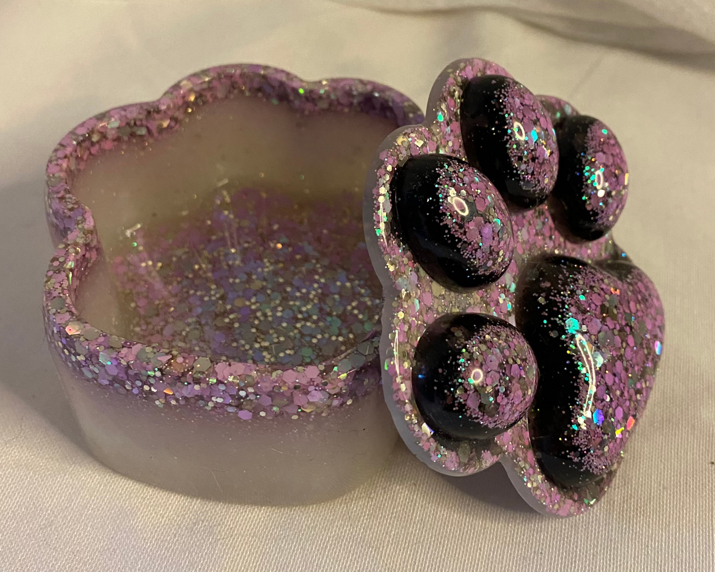 Paw Print Resin Trinket Box