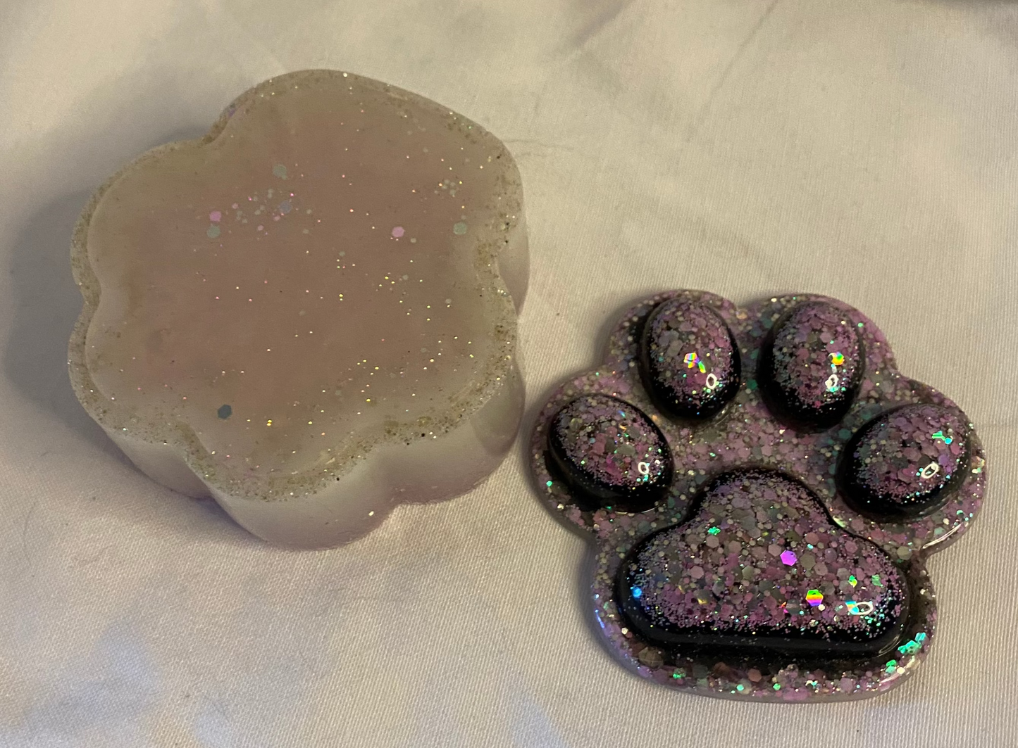 Paw Print Resin Trinket Box