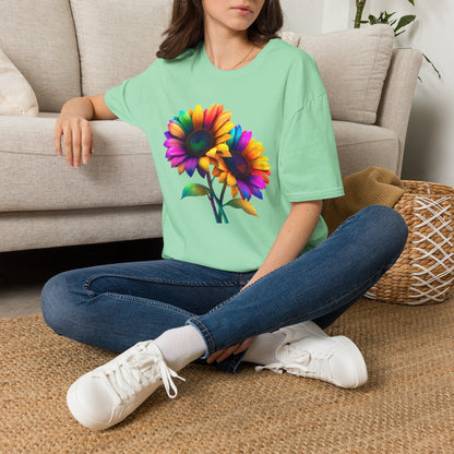 Colorburst Flowers Adult T-shirt