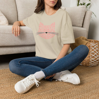 Pawprint Cat Portrait Adult T-shirt