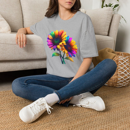 Colorburst Flowers Adult T-shirt