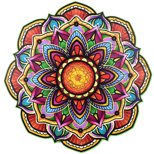 Mandala  Wooden Irregular Puzzle