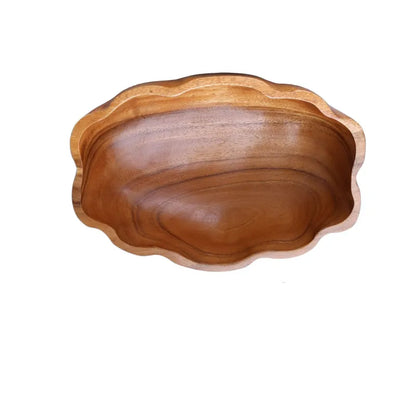 Natural Acacia Wood Bowl And Plate Dinnerware Set