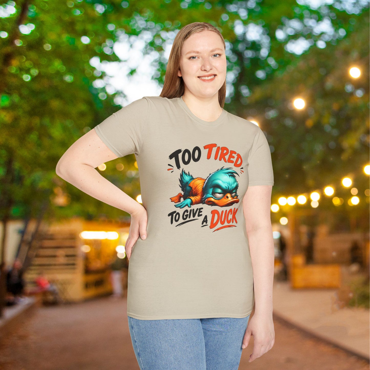 Too Tired To Give A Duck Adult T-shirt
