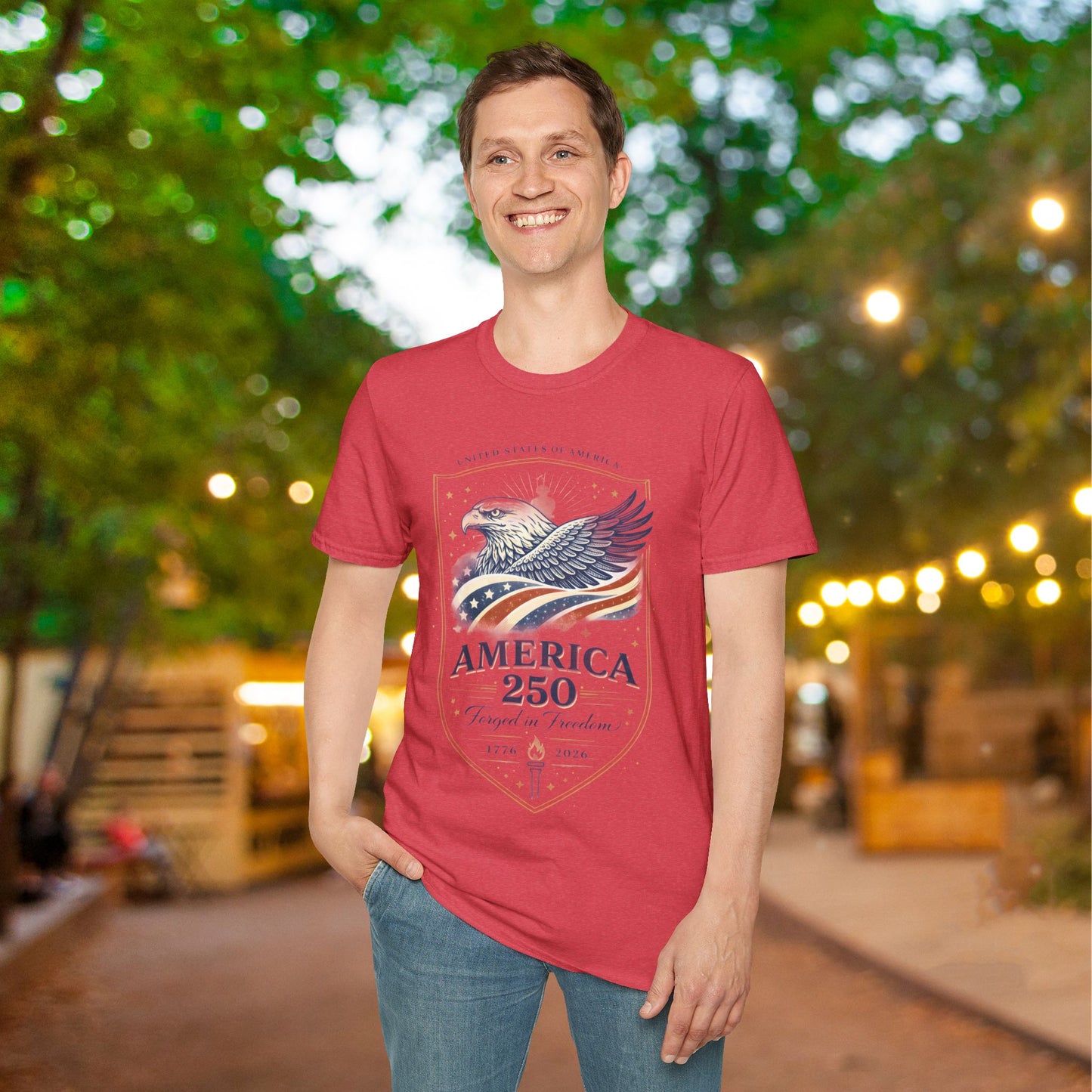 America 250 Forged in Freedom 1776-2026 Adult T-shirt