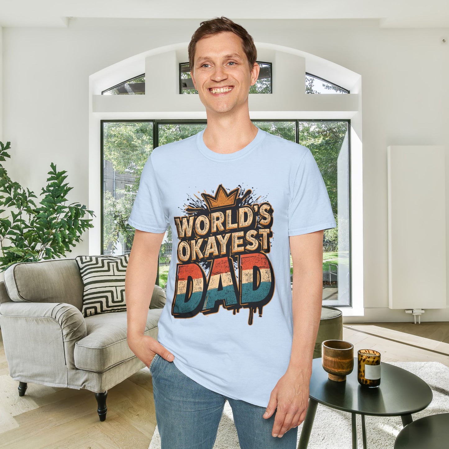 World's Okayest Dad Adult T-shirt