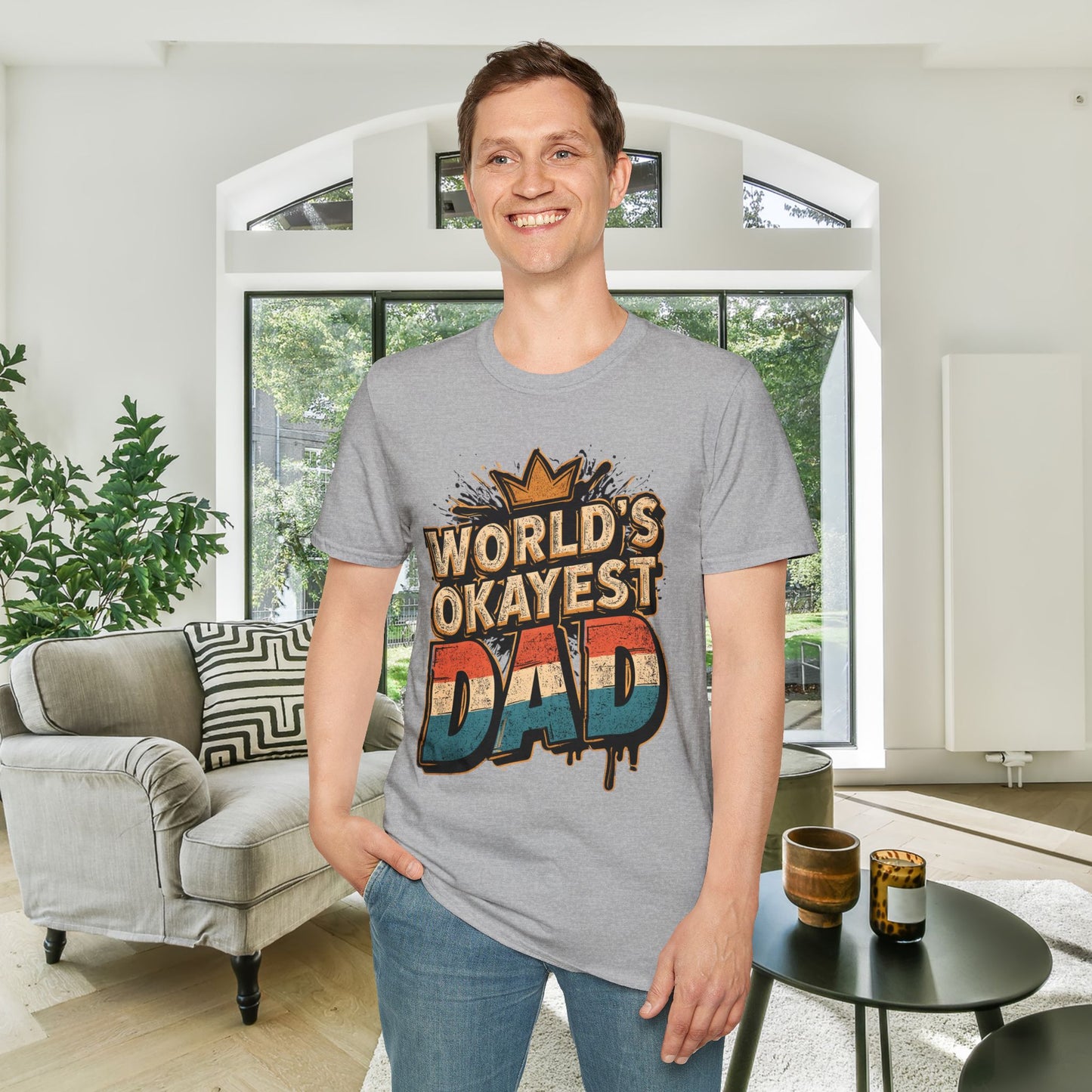 World's Okayest Dad Adult T-shirt