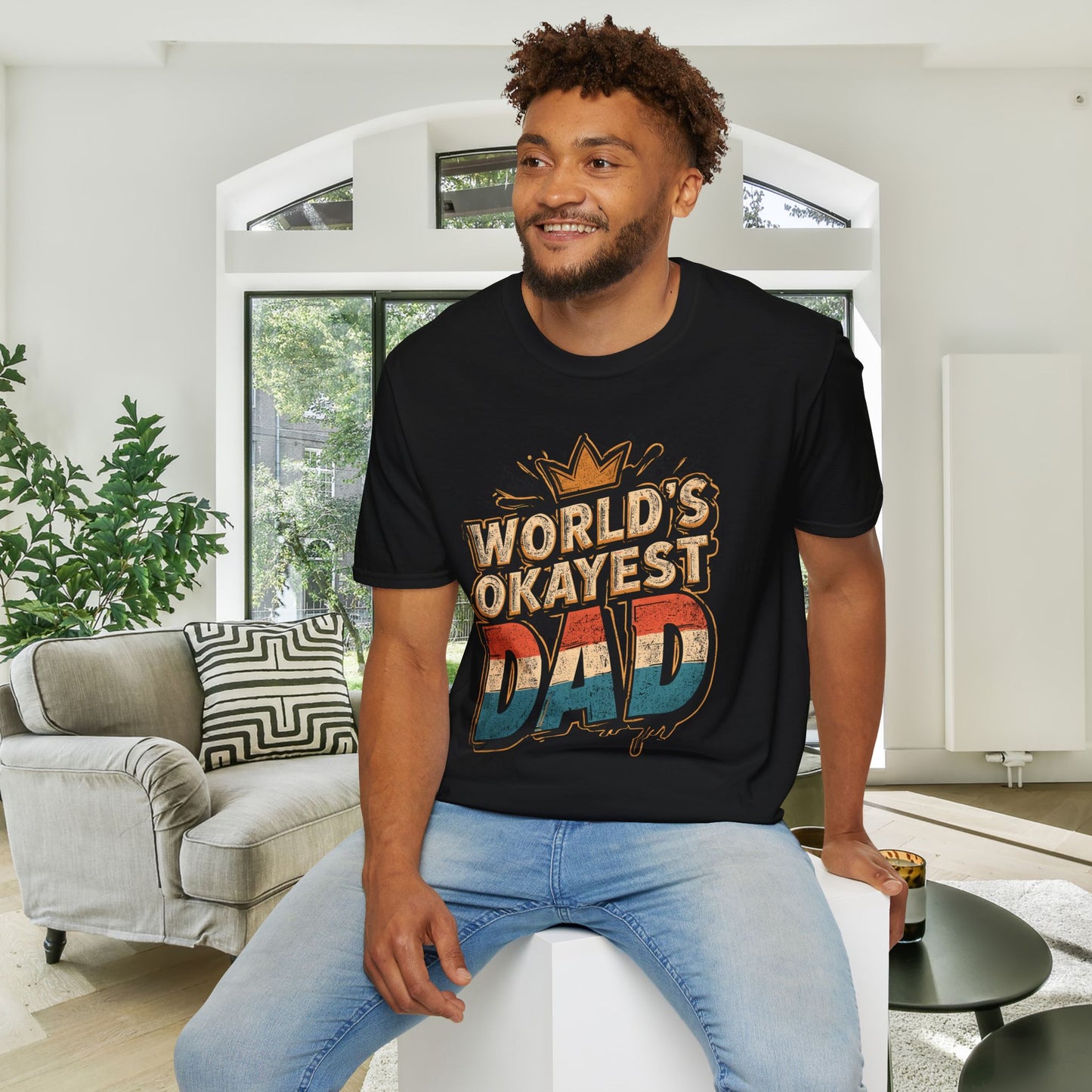 World's Okayest Dad Adult T-shirt