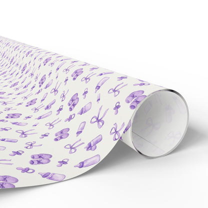 Lavender Baby Keepsakes Wrapping Paper