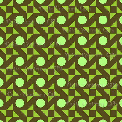 Pistachio Pinwheels Basic Bedding Set