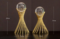 Nordic Light Crystal Ball w/Abstract Golden Iron Base