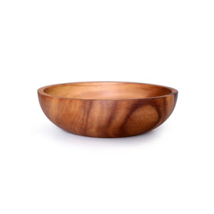 Natural Acacia Wood Bowl And Plate Dinnerware Set