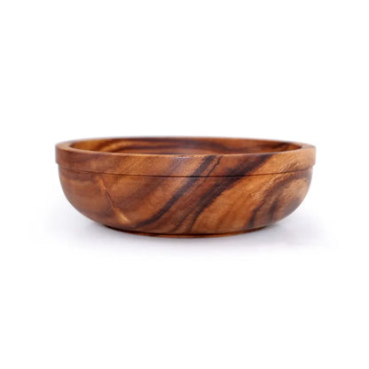 Natural Acacia Wood Bowl And Plate Dinnerware Set