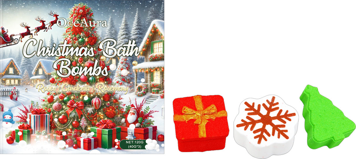 Christmas Bath Bombs Set of 3