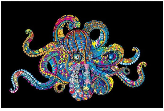 Colorful Octopus Wooden Jigsaw Puzzle Collection