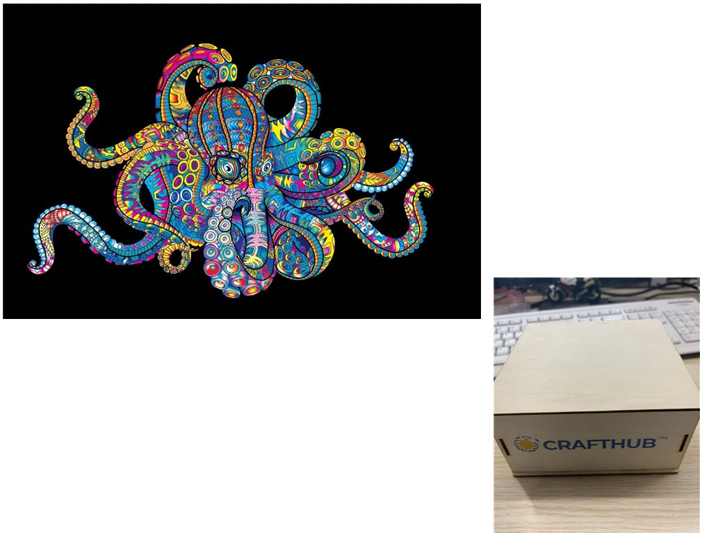 Colorful Octopus Wooden Jigsaw Puzzle Collection